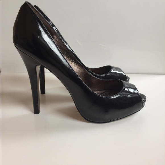 Steve Madden Open Toe Patent Pumps - Picture 2 of 4